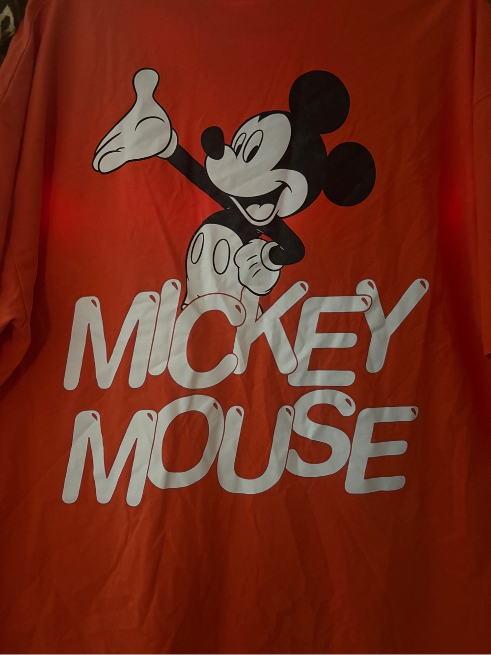 Disney Orange Mickey Mouse Graphic Tee